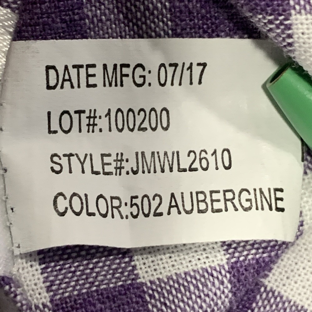 Johnnie O Men's Hangin' Out Purple White Check Button Down Shirt - Size L - Picture 14 of 15